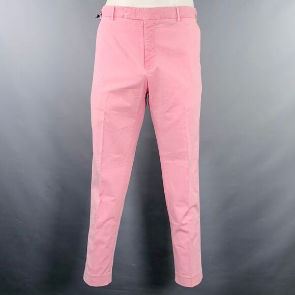 PT TORINO Size 34 Pink Cotton Blend Zip Fly Dress Pants